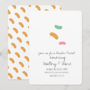 Pastelkleurige Jelly Snoep Geslacht Reveal Kaart