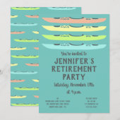 Pastelkleurige kano's Kano-partij met thema Kaart (Voorkant / Achterkant)