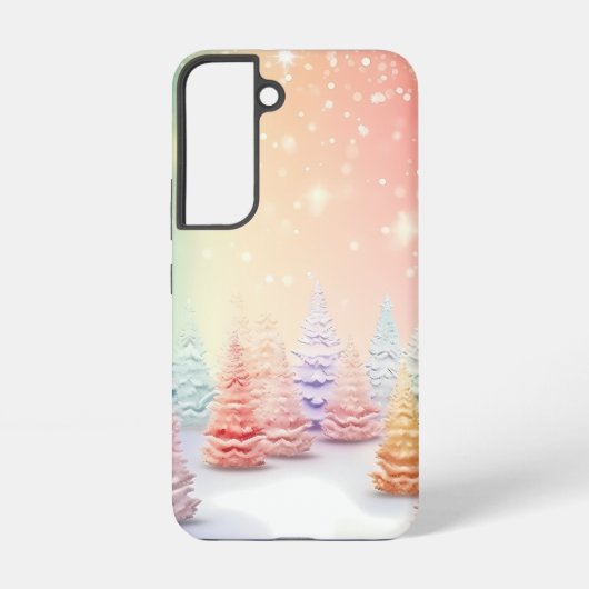  PASTELKLEURIGE KERSTBOMEN SAMSUNG GALAXY HOESJE (Achterkant)