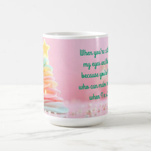 Pastelkleurige Kerstkrul Koffiemok