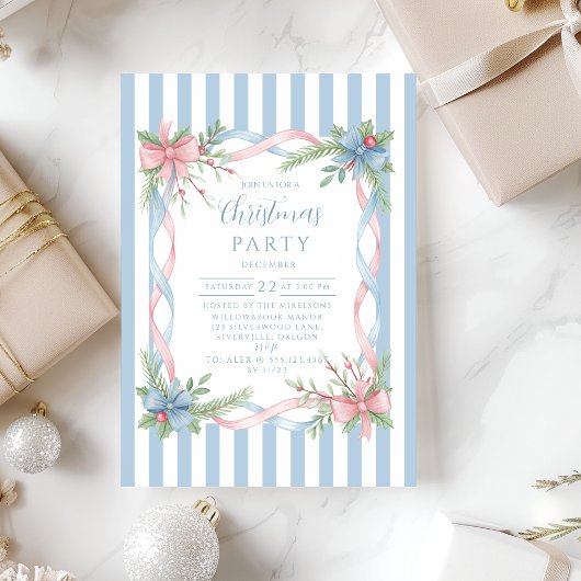 Pastelkleurige Kerststolp Kerstmis Kaart