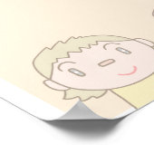 Pastelkleurige kunst met lachende kinderen. poster (Hoek)