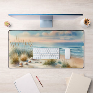 Pastelkleurige Kustduinen Aquarel Bureaumat