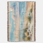 Pastelkleurige Kustduinen Aquarel Deken (Voorkant Verticaal)