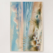 Pastelkleurige Kustduinen Aquarel Legpuzzel (Verticaal)