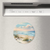 Pastelkleurige Kustduinen Aquarel Magneet (Insitu (Vaatwasser))
