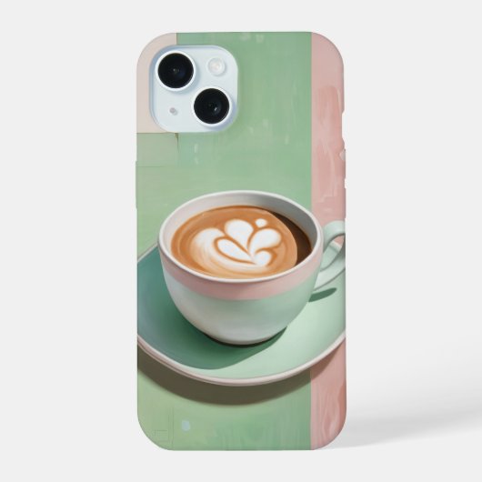 Pastelkleurige Latte iPhone 15 Case (Achterkant)
