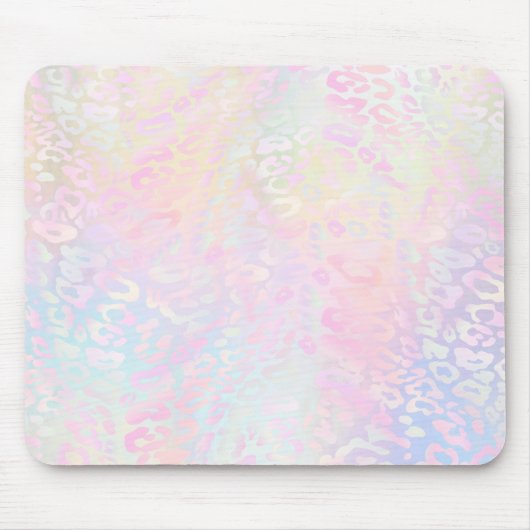 pastelkleurige leopard-afdrukmuispad muismat (Voorkant)