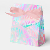 pastelkleurige leopardhuid bedankdoosjes (Voorkant Zijde)