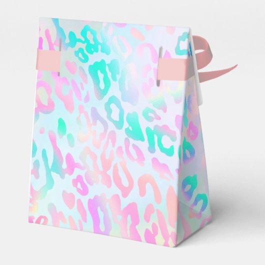 pastelkleurige leopardhuid bedankdoosjes (Achterkant)