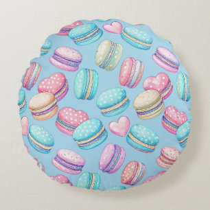 Pastelkleurige Macaron Ronde Kussen