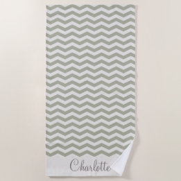 Pastelkleurige naam zig zag streep geometrisch strandlaken