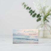 Pastelkleurige Oceaan Kleuren | QR Code Visitekaartje (Staand voorkant)