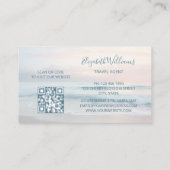 Pastelkleurige Oceaan Kleuren | QR Code Visitekaartje (Achterkant)