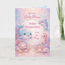 Pastelkleurige onder de zee baby shower meisje oce