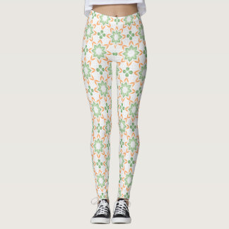 Pastelkleurige, op de natuur geïnspireerde, gedruk leggings