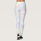 Pastelkleurige penseelstreken leggings (Achterkant)