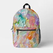 PASTELKLEURIGE PENSEELSTREKEN ZIEN ER ABSTRACT UIT BEDRUKTE RUGZAK (Voorkant)