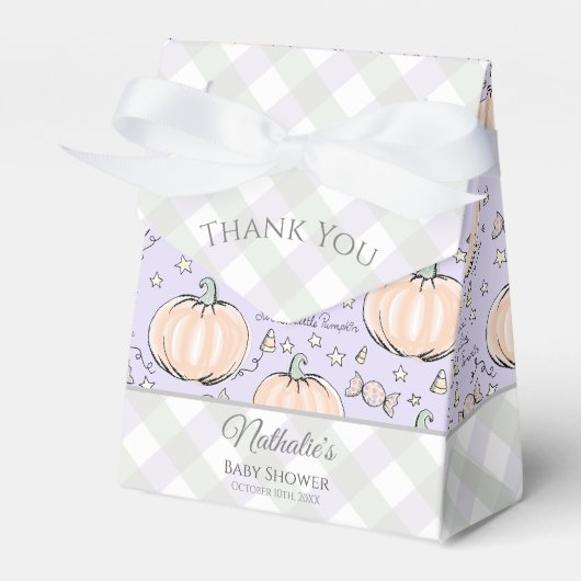 Pastelkleurige Pompoen Herfst Favor Doos Bedankdoosjes (Voorkant Zijde)