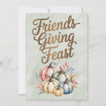Pastelkleurige Pompoenen Friendsgiving Feestmaal