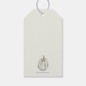 Pastelkleurige Pompoenen Geslacht Neutrale Geboort Cadeaulabel (Achterkant)