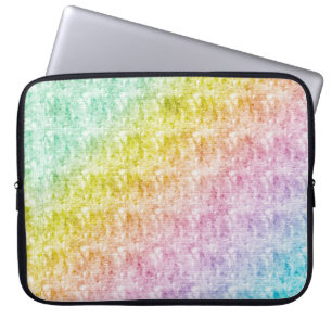 Pastelkleurige regenboog met diagonale streep lapt laptop sleeve