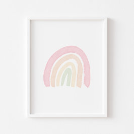 Pastelkleurige regenboogposter poster