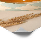 Pastelkleurige Schachbrettroos Poster (Hoek)