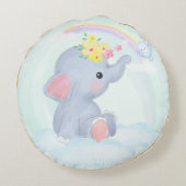 PASTELKLEURIGE SCHATTIGE BABY OLIFANT ROND KUSSEN (Achterkant)