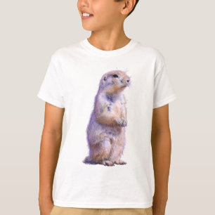 Pastelkleurige Staande Prairiehond Jongeren T-shirt