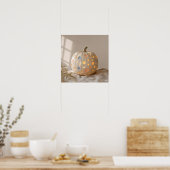 Pastelkleurige Stip Pompoen Poster (Keuken)
