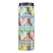 PASTELKLEURIGE STREPEN EN VALENTIJN HARTEN THERMOSBEKER (Achterkant)