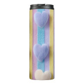 PASTELKLEURIGE STREPEN EN VALENTIJN HARTEN THERMOSBEKER (Achterkant)
