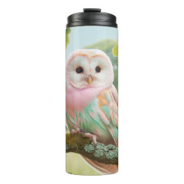 Pastelkleurige Uil Thermosbeker