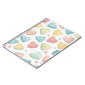 PASTELKLEURIGE VALENTIJN CONVERSATIE HARTEN NOTITIEBOEK (Linkerzijde)