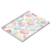 PASTELKLEURIGE VALENTIJN CONVERSATIE HARTEN NOTITIEBOEK (Linkerzijde)