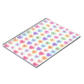 PASTELKLEURIGE VALENTIJN CONVERSATIE HARTEN NOTITIEBOEK (Linkerzijde)