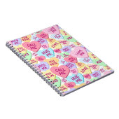 PASTELKLEURIGE VALENTIJN CONVERSATIE HARTEN NOTITIEBOEK (Rechterzijde)