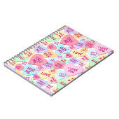 PASTELKLEURIGE VALENTIJN CONVERSATIE HARTEN NOTITIEBOEK (Linkerzijde)