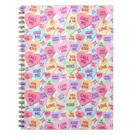 PASTELKLEURIGE VALENTIJN CONVERSATIE HARTEN NOTITIEBOEK