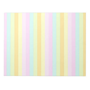 Pastelkleurige Verticale Strepen Notitieblok