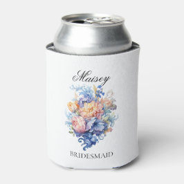 Pastelkleurige Vintage Bloemen Bruidsmeisje Voorst Blikjeskoeler