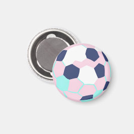 Pastelkleurige voetbal magneet