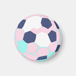 Pastelkleurige voetbal magneet