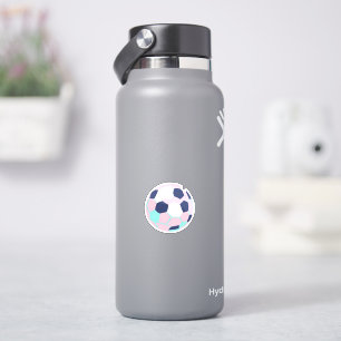 Pastelkleurige voetbal sticker