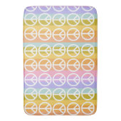 PASTELKLEURIGE VREDESSYMBOLEN BADMAT (Voorkant Verticaal)