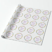 Pastelkleurige Wilgenkrans En Eieren Gelukkig Pase Cadeaupapier (Uitgerold)