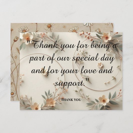 Pastelkleurige Zegeningen: Een Hartelijke Bedankin Briefkaart (Voorkant / Achterkant)