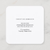 pastelkleurige zeshoeken bijen vierkante visitekaartje (Achterkant)