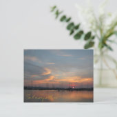 Pastelkleurige Zonsondergang Haven Briefkaart (Staand voorkant)